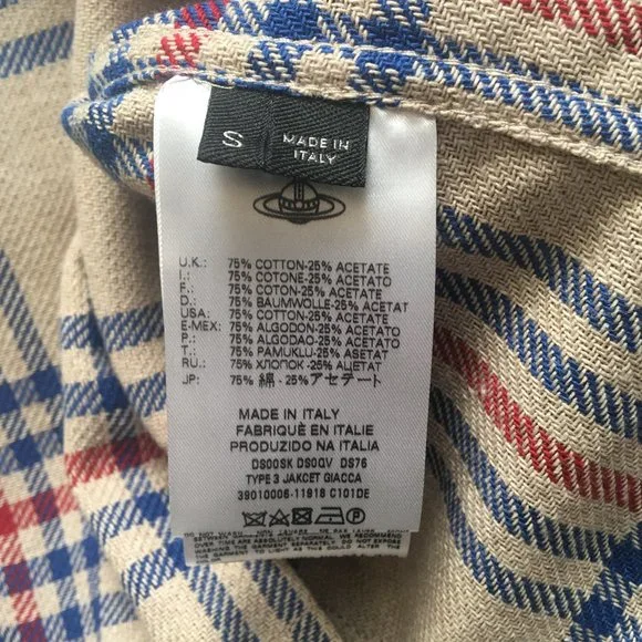 VIVIENNE WESTWOOD Beige Tartan Type 3 Jacket - Picture 16 of 16